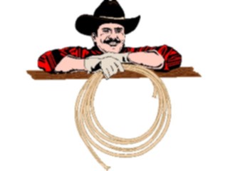 Sticker Custom Preview Image #133595 Western Rodeo Cowboywith Rope3