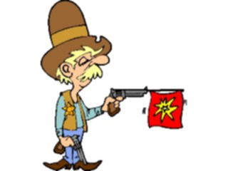 Sticker Custom Preview Image #133598 Western Rodeo Cowboywith Trick Gun