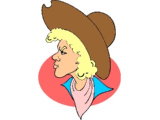 Sticker Custom Preview Image #133618 Western Rodeo Cowgirl Profile