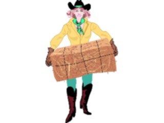 Sticker Custom Preview Image #133621 Western Rodeo Cowgirlwith Hay