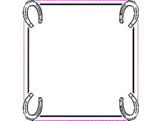 Sticker Custom Preview Image #133675 Western Rodeo Horseshoe Frame
