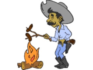 Sticker Custom Preview Image #133738 Western Rodeo Roasting Sausages