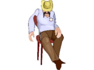 Sticker Custom Preview Image #133792 Western Rodeo Sheriff Sleeping2