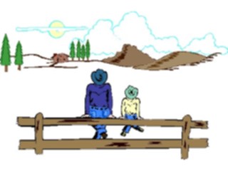 Sticker Custom Preview Image #133801 Western Rodeo Sittingon Fence