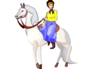 Sticker Custom Preview Image #133890 Western Rodeo Womanon Horseback