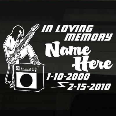 ElectricGuitarRocker_Q7EG3 In Loving Memory Decal Main Image