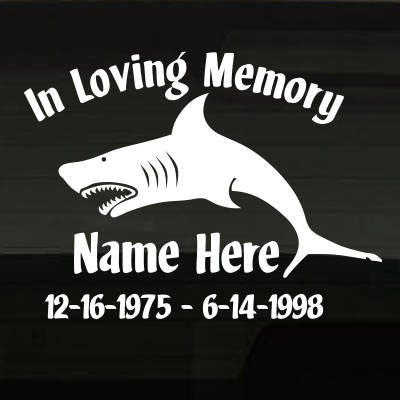 SharkSeaFishing_9O0C7 In Loving Memory Decal Main Image