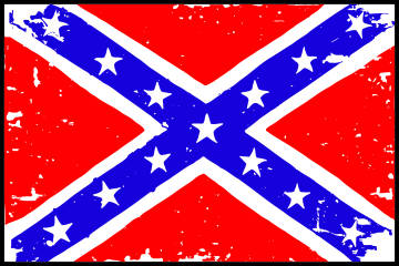 Customize this Confederate_Rebel_Rough Flag Decal