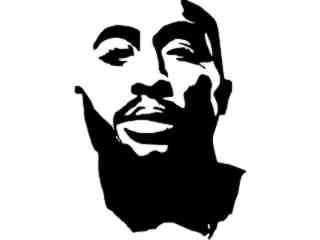  2pac Silhouette Decal Proportional