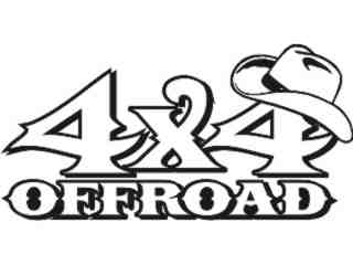  4x 4_ Cowboy Decal Proportional