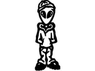  Alien Hip Hop 2 Decal Proportional