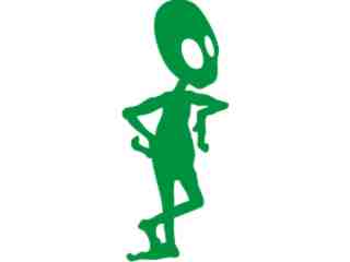  Alien Leaning Decal Proportional