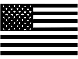  American Flag One Color Decal Proportional