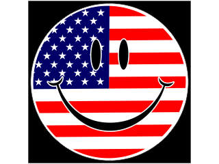  American Smiley Flag_ C L 1 Decal Proportional