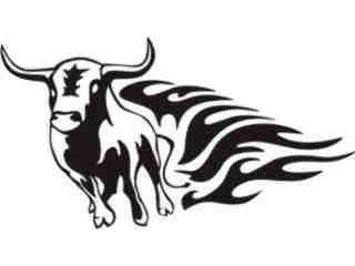  Animal Flames Bull Longhorn_ 0 5 7b_ A F 1 Decal Proportional