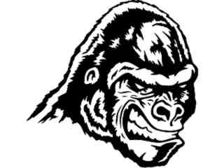  Ape Gorilla Mean Head_ M B 1 Decal Proportional