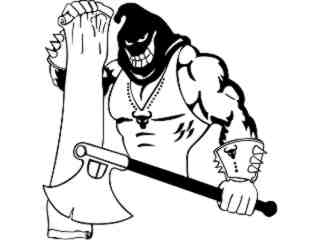  Ax Man Scroll Decal Proportional