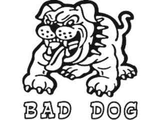  Bad Dog Spike Bulldog Decal Proportional