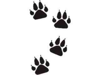  Badger Paw Prints_ M B 1 Decal Proportional