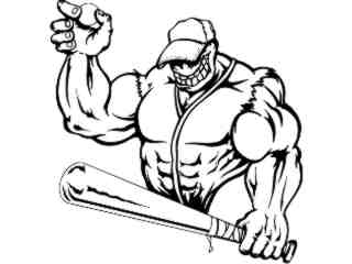  Baseball Muscle_ M B 1 Decal Proportional