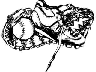  Baseball Shoe Glove_ M B 1_ D T L Decal Proportional