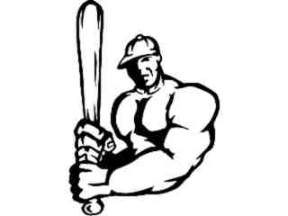  Baseball Simple Hit_ M B 1 Decal Proportional