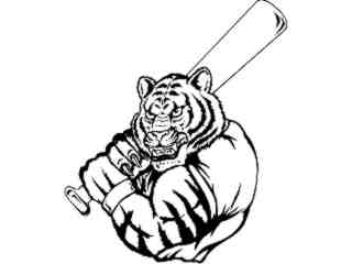  Baseball Tiger Bat_ M B 1 Decal Proportional