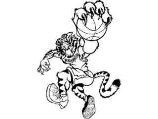  Basketball Tiger_ M B 1_ D T L Decal Proportional