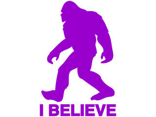  Bigfoot Believe Decal Proportional