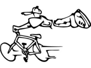  Bike Dude Whoosh Decal Proportional