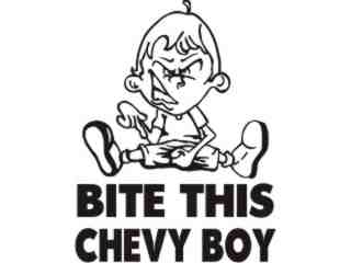  Bite This Chevy Boy Decal Proportional