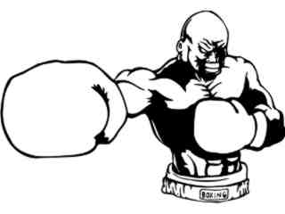  Boxing Champ Punch Decal Proportional