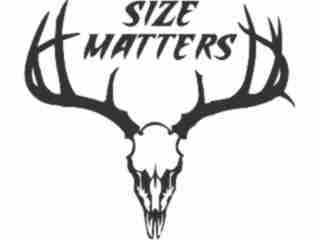  Buck Deer Size Matters Decal Proportional