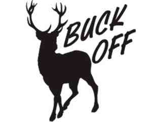  Buck Off Deer Decal Proportional