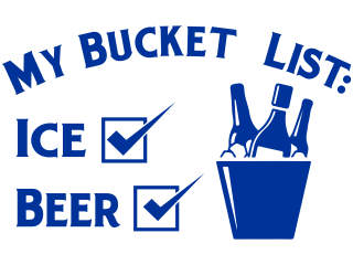  Bucket List Beer Ice Decal Proportional