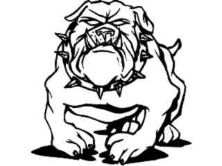  Bulldog Front Growl Decal Proportional