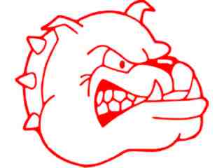  Bulldog Growl Decal Proportional