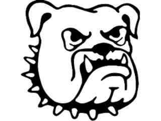  Bulldog Head Decal Proportional