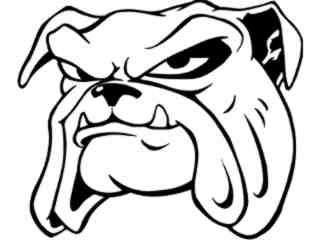  Bulldog Head 1_ M B 1 Decal Proportional