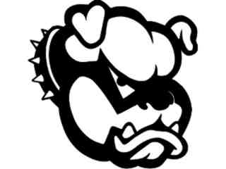  Bulldog Head 2_ M B 1 Decal Proportional