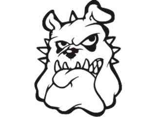  Bulldog Mad Head Decal Proportional