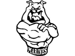  Bulldog Marines Decal Proportional