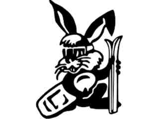  Bunny Skiier Decal Proportional