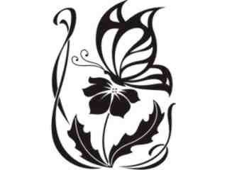  Butterfly Flower Tribalized_ 1 0 2 Decal Proportional