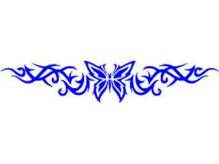  Butterfly Tribal 0 9 Decal Proportional