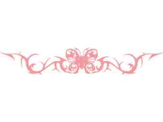 Butterfly Tribal 1 4 Decal Proportional