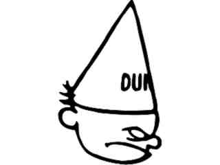  Calvin Dunce Decal Proportional