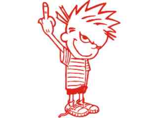  Calvin Finger Boy Decal Proportional