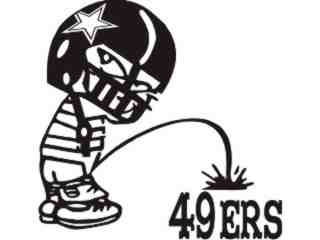  Calvin Football Pisser Star 4 9 Decal Proportional
