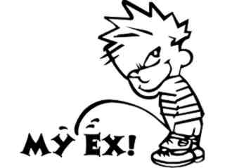  Calvin Piss On My Ex Decal Proportional